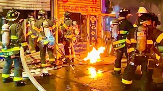 FDNY BOX 2318 ~ FDNY BATTLING A 10-75 FIRE IN A TAXPAYER ON WESTCHESTER AVENUE IN DA BRONX, NEW YORK