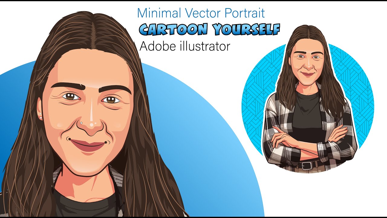 How To Make A Minimal Vector Portrait | How To Cartoon Yourself | Adobe ...