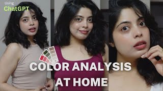 [Hindi] Indian Color Analysis at home | Korean personal color analysis for free using ChatGPT