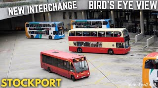 Bird's Eye View of New Stockport Bus Interchange, England 2024