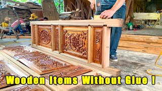 Amazing Skills - How to Build Beautiful Carved Wooden Doors With Magic Mortise And Tenon Joints