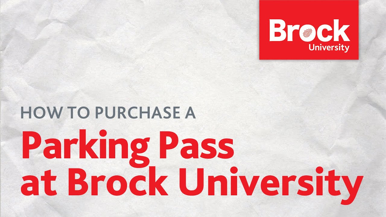 How To Purchase A Parking Pass At Brock University - YouTube