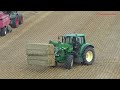 harvest 2024 baling straw with fendt 724 u0026 john deere 6930 and fendt u0026 john deere 6830 stacking