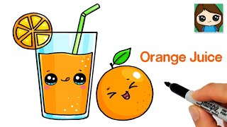 How to Draw Orange Juice 🍊Cute Drink