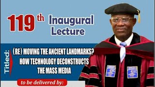 119th Inaugural lecture