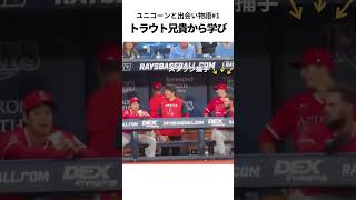 【大谷翔平】ユニコーンと出会いの物語#1：トラウト兄貴から学び 👏👏👏 #shorts  #shoheiohtani #baseball