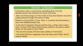 8th History Roman Civilization
