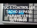 TUC-6 controller tacho bypass, transweigh TUC controller tacho bypass parameters