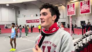 Graham Blanks after running 12:59 5k pb at 2024 BU Season Opener