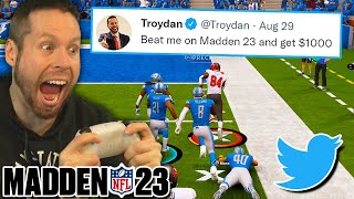 I challenged Twitter on Madden 23 for $1000