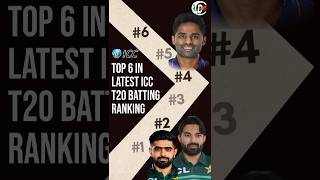 Top 6 in ICC T20 Ranking | Suryakumar Yadev on Top| Muhammad Rizwan on No 2 #viral #Shorts #ranking