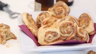 Palmiers au roquefort et aux noix