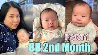 🍼BB 2nd Month 🍼 Part 1: 第一個母親節+防止BB二月鬧的排氣操+在家自製半筋半肉牛肉麵+第一次帶BB出去散步～