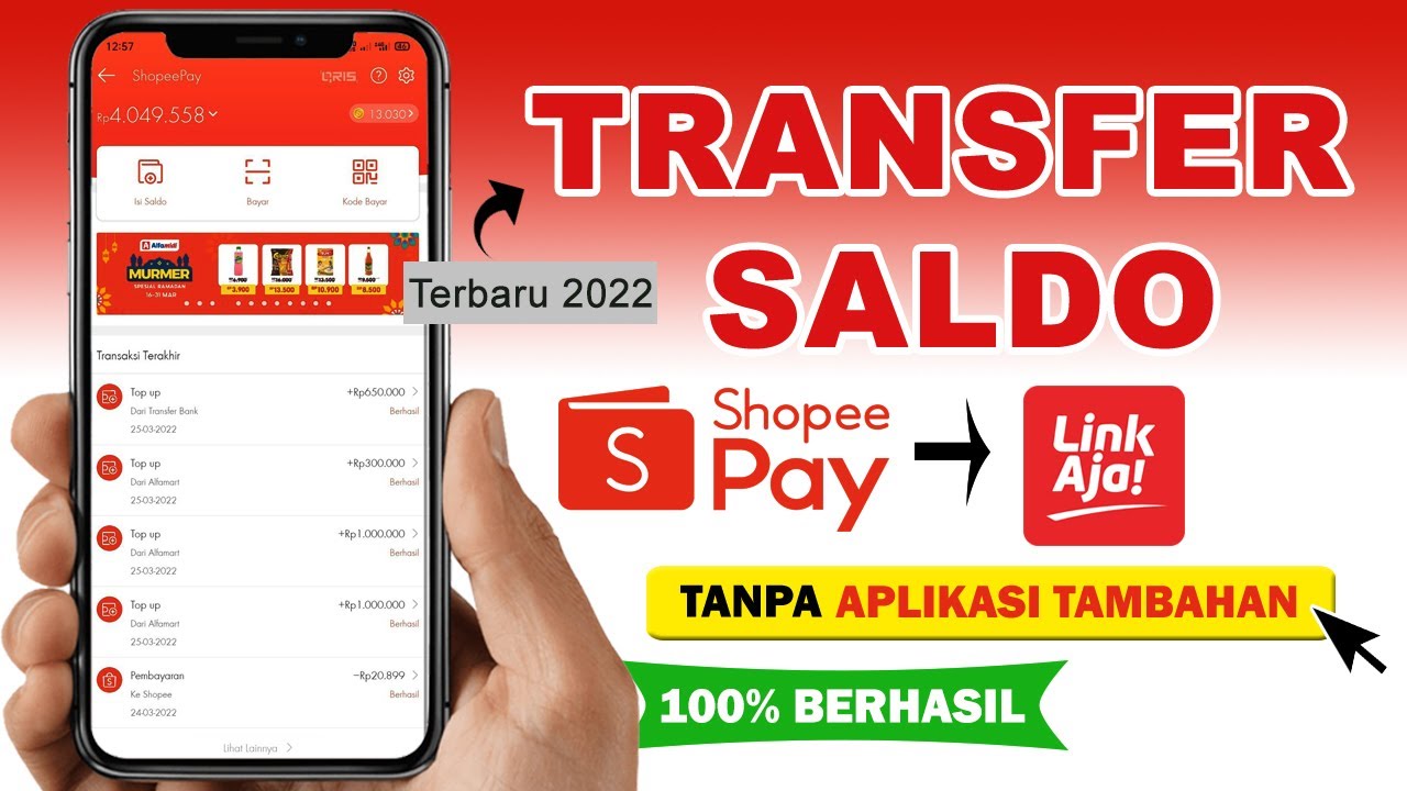 Cara Transfer Saldo Shopeepay Ke Linkaja Tanpa Upgrade Terbaru 2022 ...