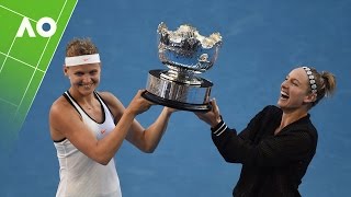 Hlavackova/Peng v Mattek-Sands/Safarova trophy presentation | Australian Open 2017