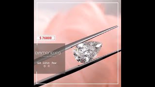 (040521A) GIA 2.01ct Pear D I1