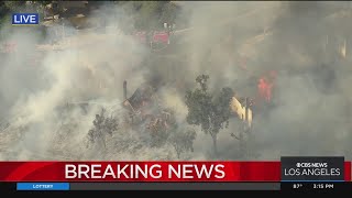 Whittier Brush Fire Spreads To Nearby Homes