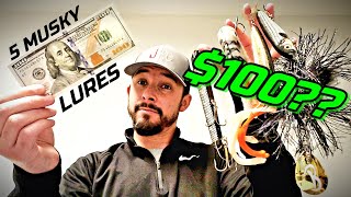 5 Muskie Lures for $100?? Musky Fishing on a BUDGET! Affordable Fishing Lures That Catch Fish!!!