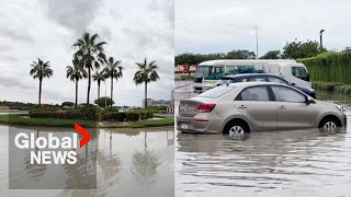 Dubai floods: Roads turn to rivers as airport diverts arriving flights