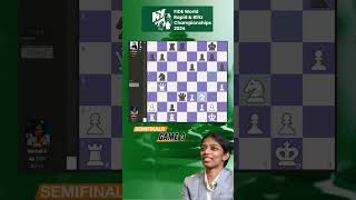 Vaishalini epic game at FIDE world Blitz Championship 2024 - semifinals game 3 #chess