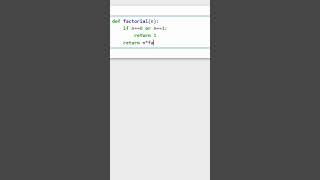 Factorial in Python in 30 Seconds!🔢