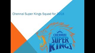 IPL 2018 || Chennai Super Kings Team Squad 2018 || CSK Predicted Players List..