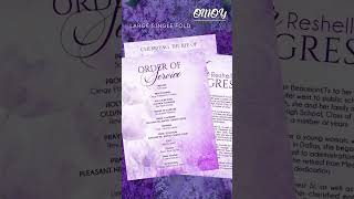 Janifer Reshell Segrest Funeral Program Design - Large Single Fold