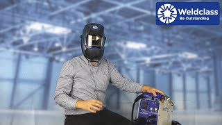 How to set up Weldforce 180MST with solid steel wire for welding using shielding gas.