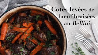 Côtes levées de boeuf braisées au Bellini - Recette de K pour Katrine