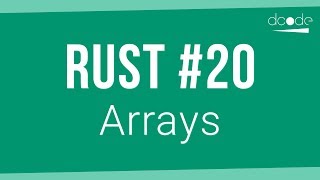 Rust Programming Tutorial #20 - Arrays