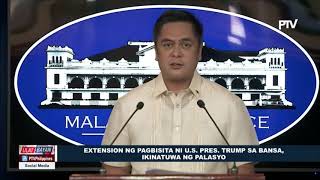 Extension ng pagbisita ni U.S. Pres. Trump sa bansa, ikinatuwa ng Palasyo