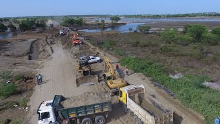 Así rehabilitan 3 diques destruidos por el río Piura