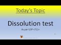 Dissolution test