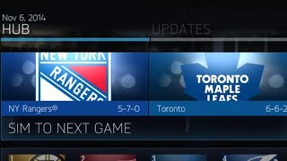 New York Rangers vs Toronto Maple Leafs (NHL 15 Season Game 15)