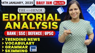 Editorial Analysis | 14th January, 2025 | Vocab, Grammar, Reading, Skimming | Nimisha Bansal