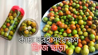 কাঁচা বরই সংরক্ষণ করুন বছরজুড়ে | ফ্রিজ বা রোদে দেওয়ার ঝামেলা ছাড়া! || Boroi Recipe