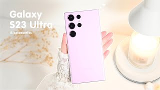 Samsung Galaxy S23 Ultra Lavender ✨aesthetic unboxing | accessories | Lamy S Pen | Anker | Gamesir