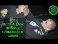 BJJ Quick and Easy Triangle from closed Guard Tutorial