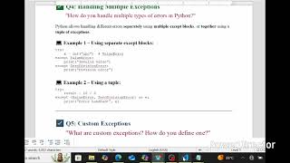 Python Interview Series – Day 4Topic: Exception Handling in Python