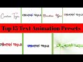 Top 15+🔥Alight Motion Text Animation Presets |AlightMotion Preset Download Free 15+ text presets