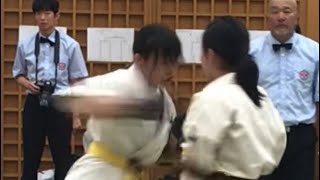 【空手女子】極真空手 中学1年vs3年 交流試合 2019/05/12