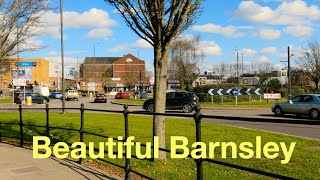 Relaxing Walk on Dodworth Road, Barnsley in early spring in 4K