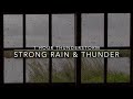 Strong Rain & Thunder Sounds for Sleeping - Windy Rain on a Window - 1 hour Thunderstorm - Rain ASMR