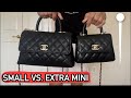 Comparison Chanel Extra Mini Coco Handle vs. Chanel Small Coco Handle | Chanel LV ￼