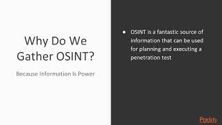 Python for Automating Information Security: What OSINT Is | packtpub.com