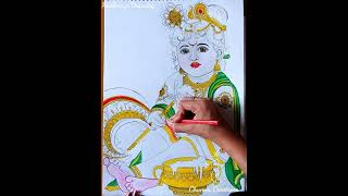 Cute Krishna drawing#Krishna ji drawing#Laddu Gopal#Bal Gopal #chunnucreations #drawing #portrait