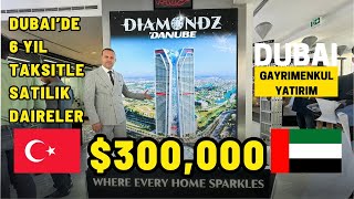 Dubai'de 6 Yıl Taksitle Satılık Daireler | Danube Diamondz | Dubai JLT \u0026 Marina