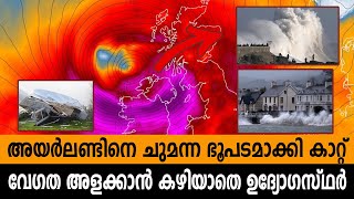 അയർലണ്ടിനെ ചുമന്ന ഭൂപടമാക്കി കാറ്റ്, വേഗത അളക്കാൻ കഴിയാതെ ഉദ്യോഗസ്ഥർ