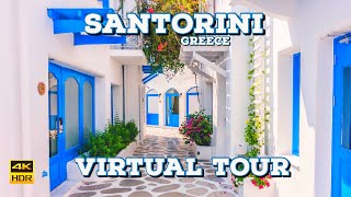 Santorini, Greece 🇬🇷 - Summer Walk - 4K HDR Walking Tour  (▶85min)