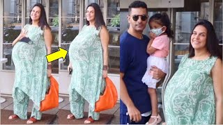 Neha Dhupia Flaunting her Baby Bump with husband Angad Bedi